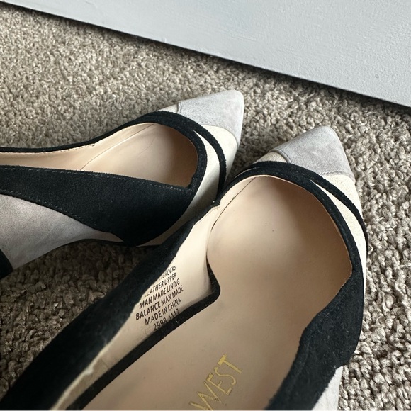 Nine West The Rocks Black, Cream and Gray Suede Heels - Picture 14 of 15